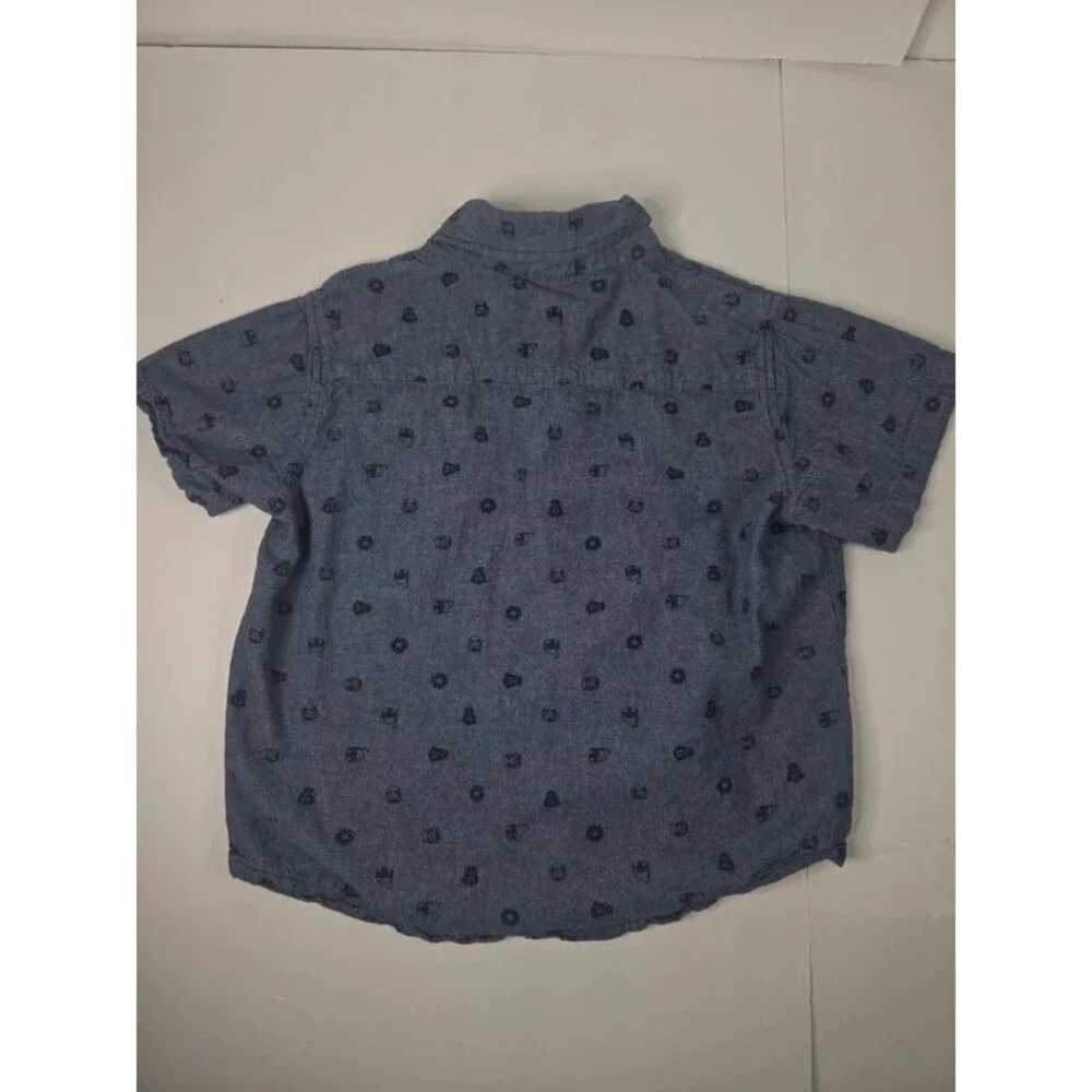 Boys Star Wars Button Down Pocket Tee Short Sleeves Small
